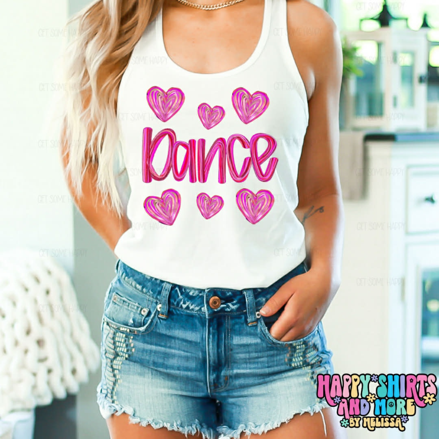 Dance Brushstroke Hearts - TShirt, Tank or Hoodie