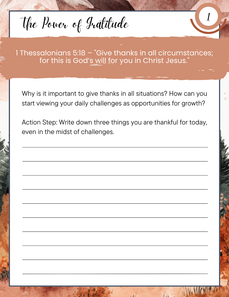 30 Day Gratitude Challenge Digital Devotional