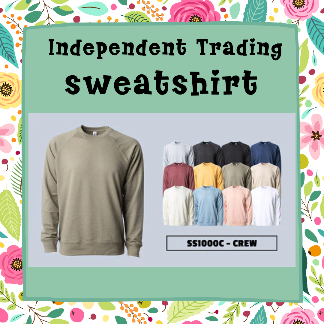 Independent Trading Co. Loopback Terry Crewneck Sweatshirt