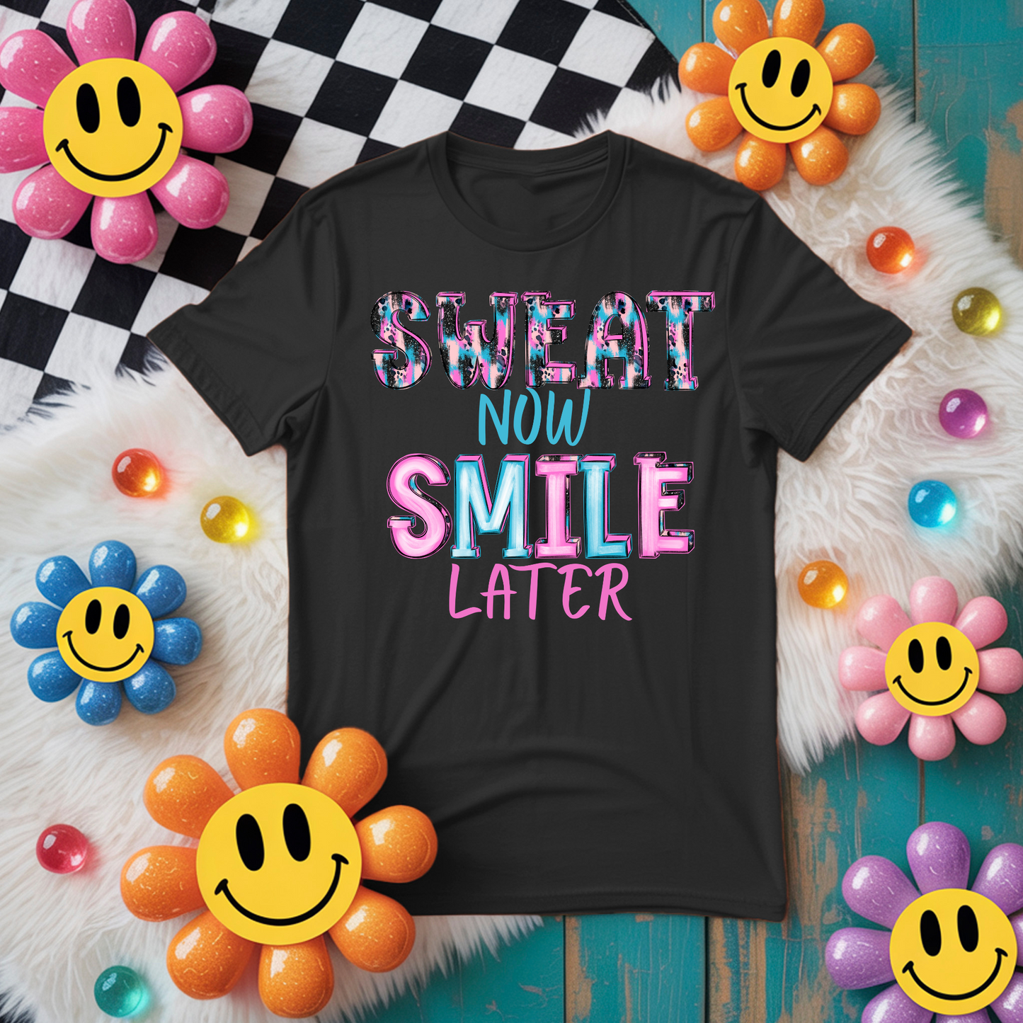 Sweat Now, Smile Later- TShirt or Tank Top
