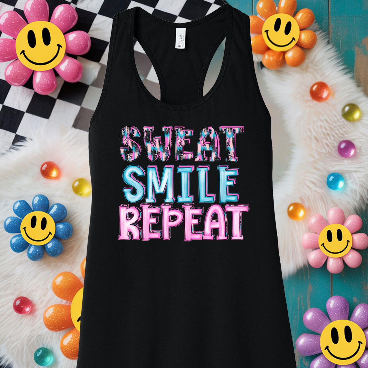 Sweat, Smile Repeat- TShirt or Tank Top