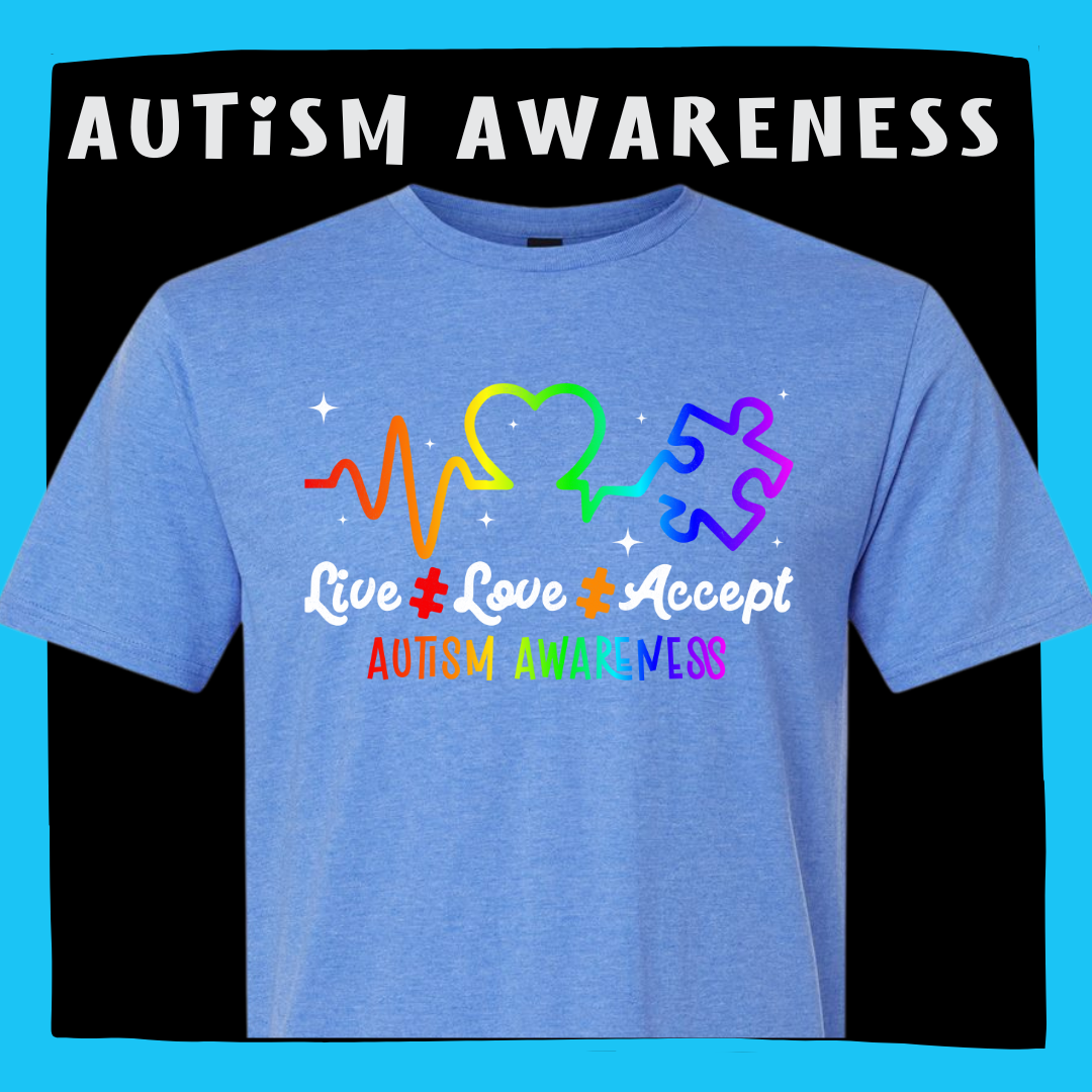 Live Love Accept Autism Awareness TShirt