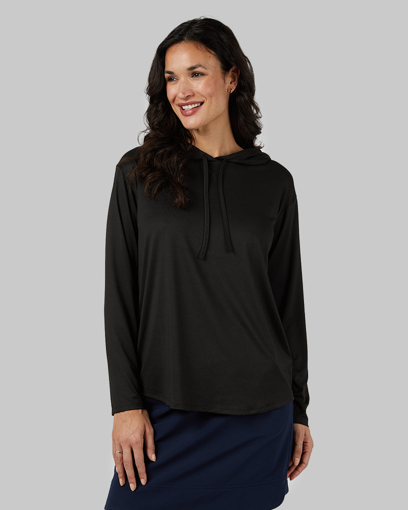 WOMEN'S COOLING LONG SLEEVE HOODED T-SHIRT