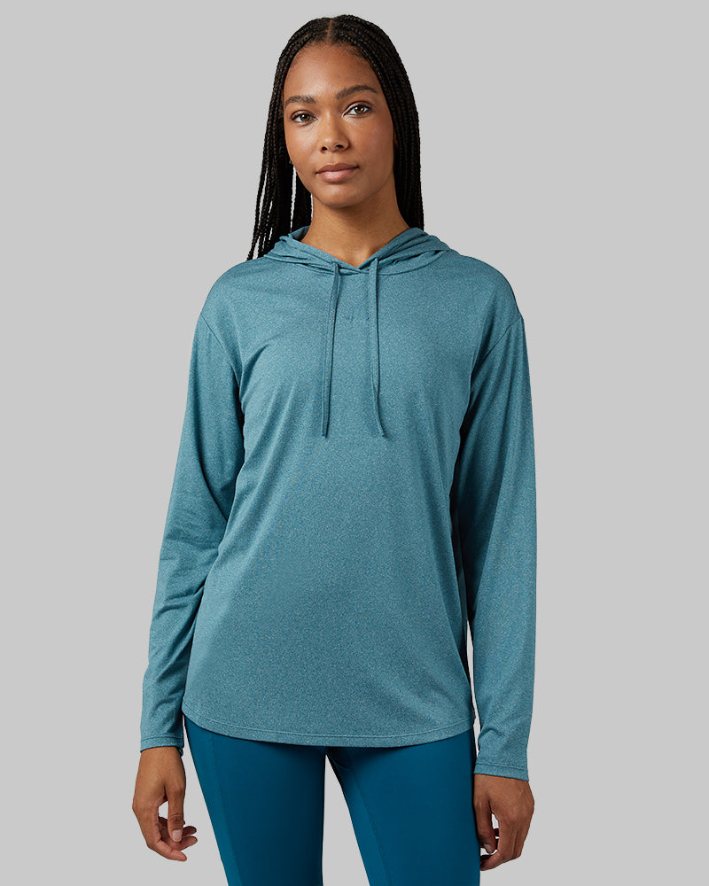 WOMEN'S COOLING LONG SLEEVE HOODED T-SHIRT