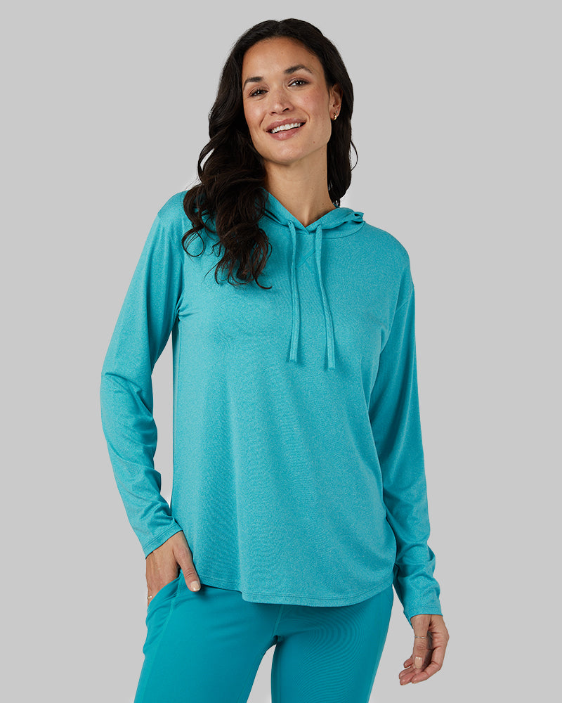 WOMEN'S COOLING LONG SLEEVE HOODED T-SHIRT