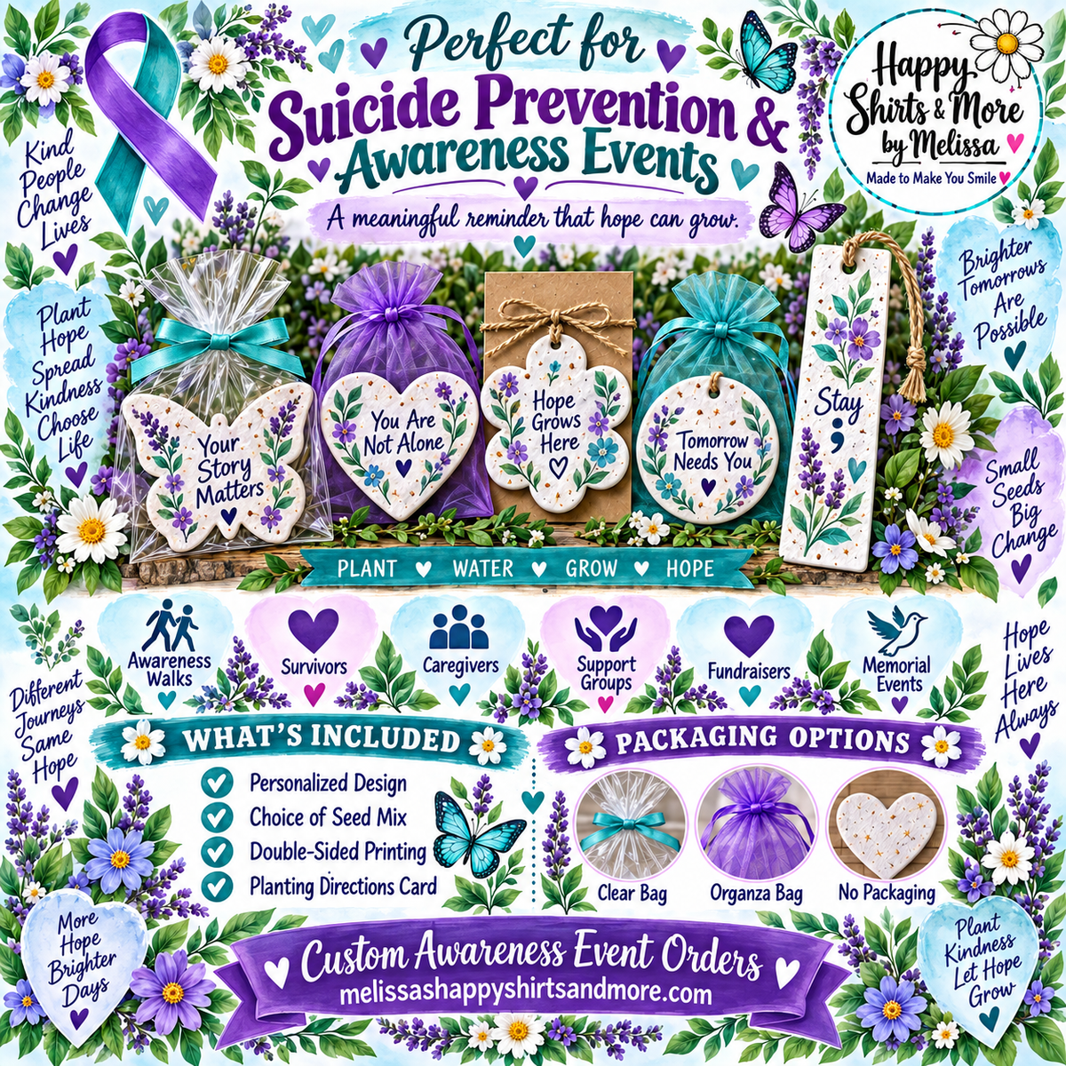 Awareness Event Seed Paper Keepsakes