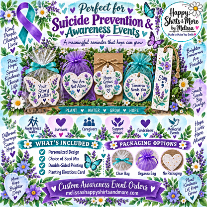 Awareness Event Seed Paper Keepsakes