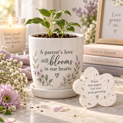 Memorial Flower Pot with Plantable Seed Paper