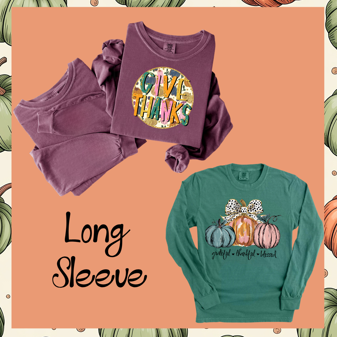 Fall Fun Premium Comfort Colors TShirt- Short or Long Sleeve