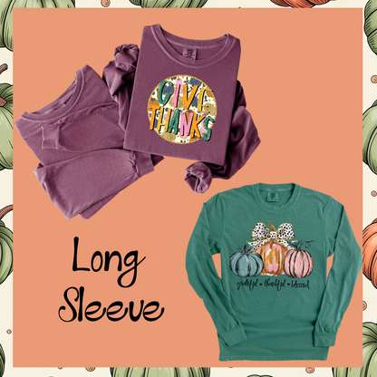 Fall Fun Premium Comfort Colors TShirt- Short or Long Sleeve