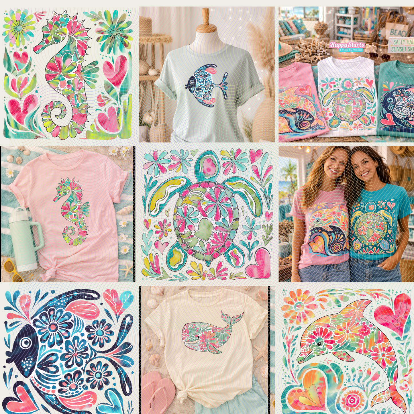 Boho Marine Life- Hand Drawn Starfish