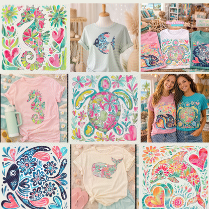 Boho Marine Life- Hand Drawn Starfish