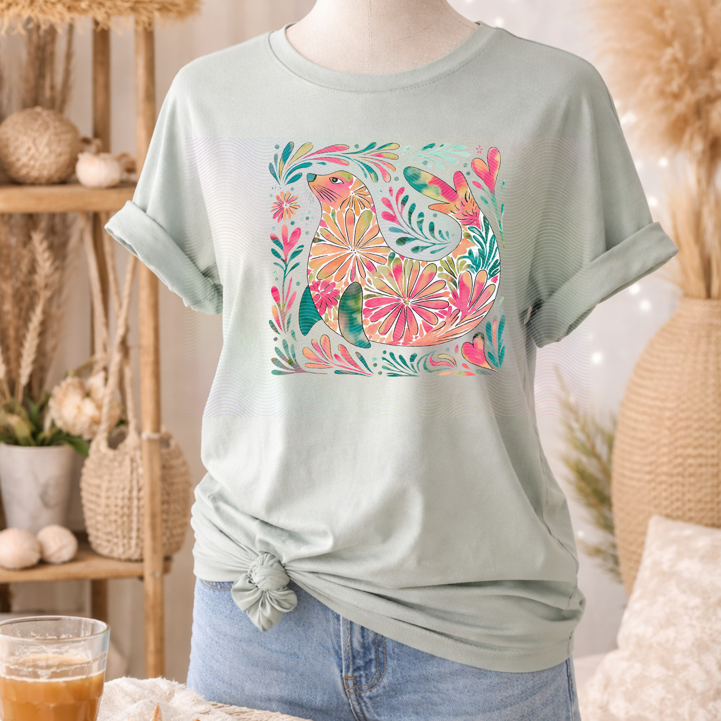 Boho Marine Life- Hand Drawn Sea Lion