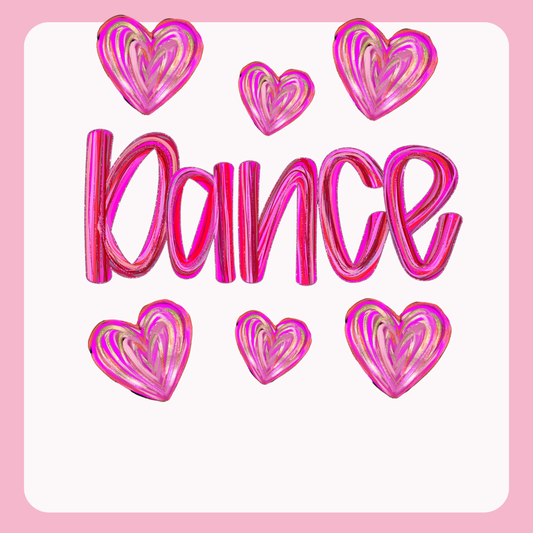 Design only-Pink Dance Hearts