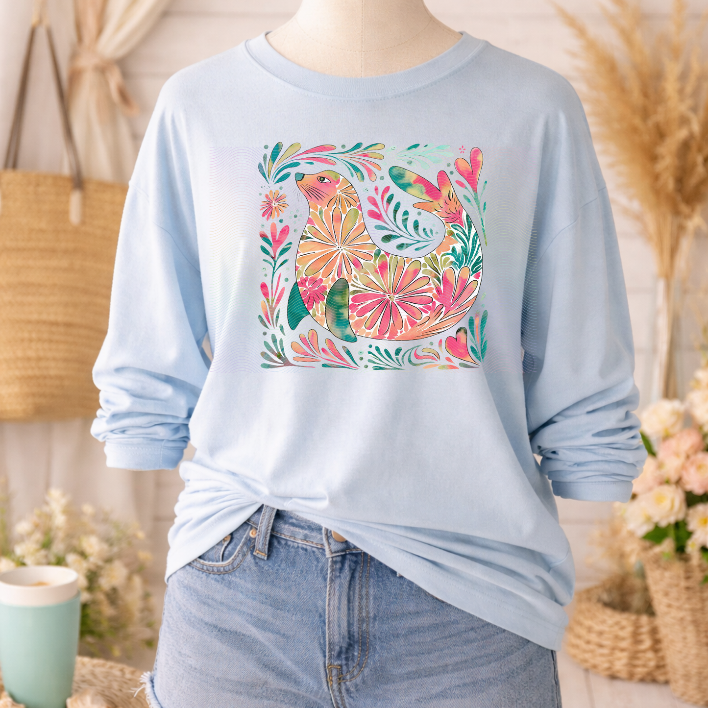 Boho Marine Life- Hand Drawn Sea Lion