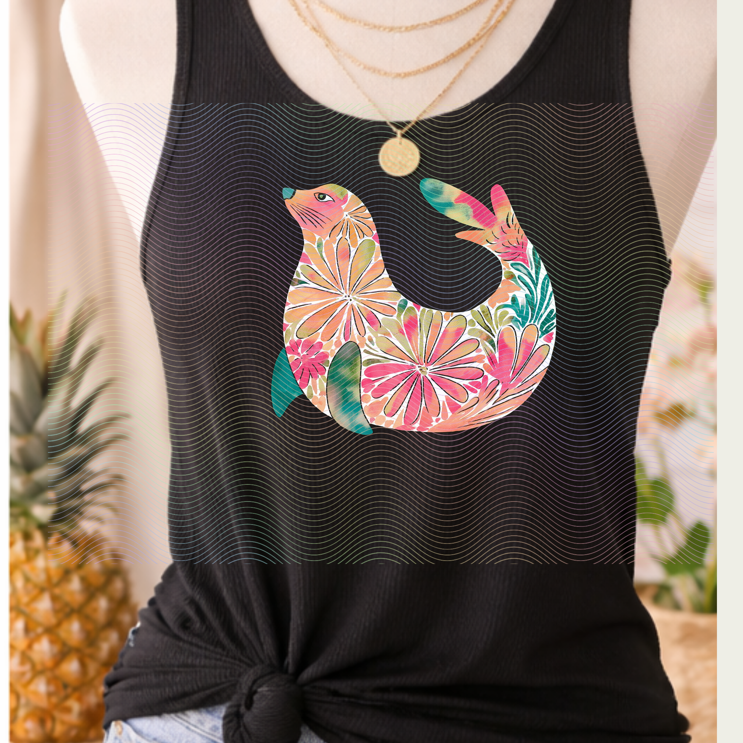 Boho Marine Life- Hand Drawn Sea Lion