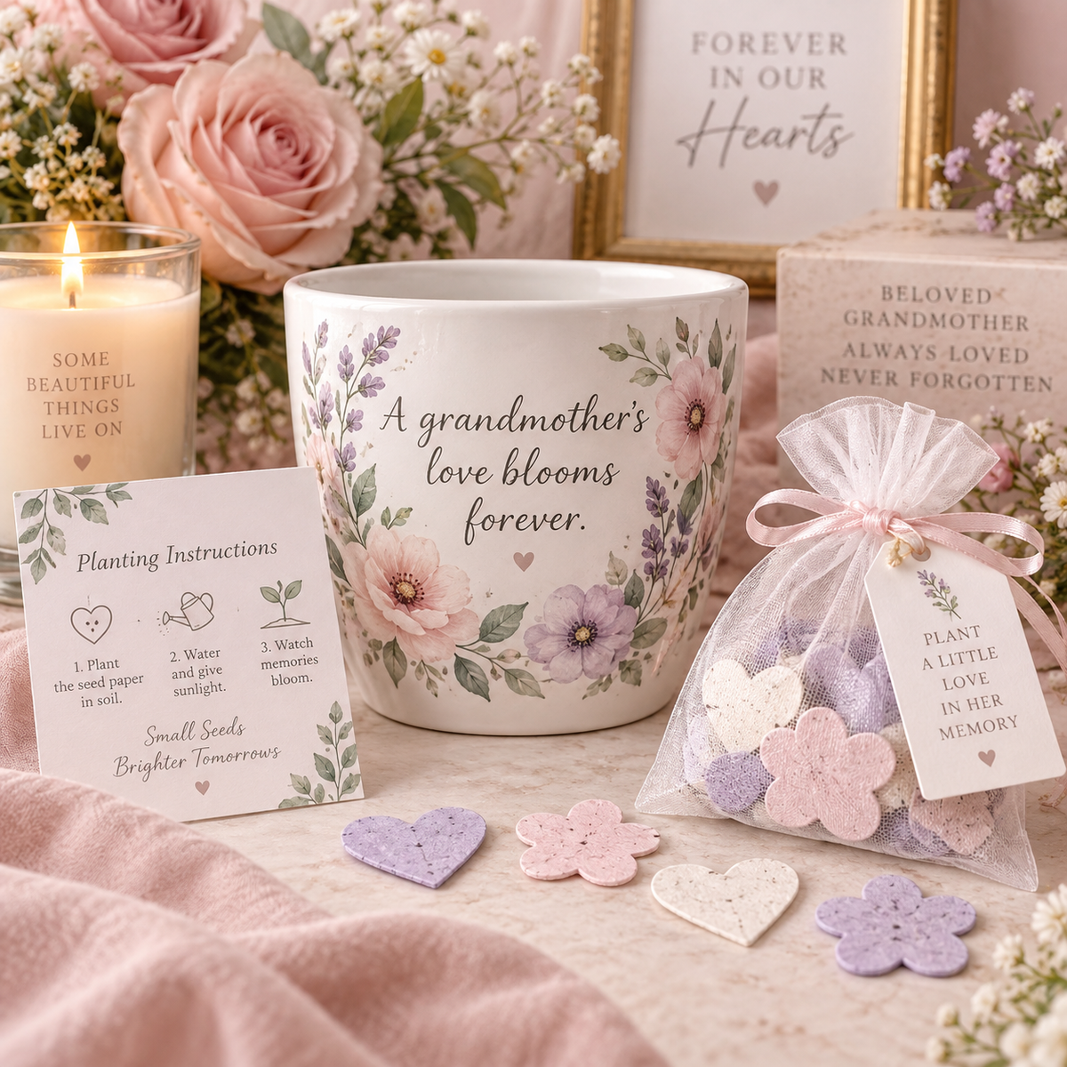 Memorial Flower Pot with Plantable Seed Paper