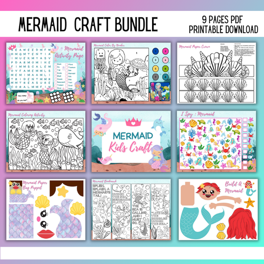 Mermaid Kids Craft Bundle