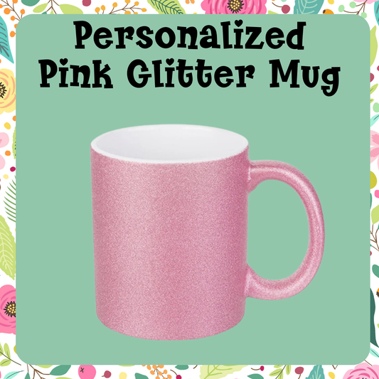 Pink Glitter Mug