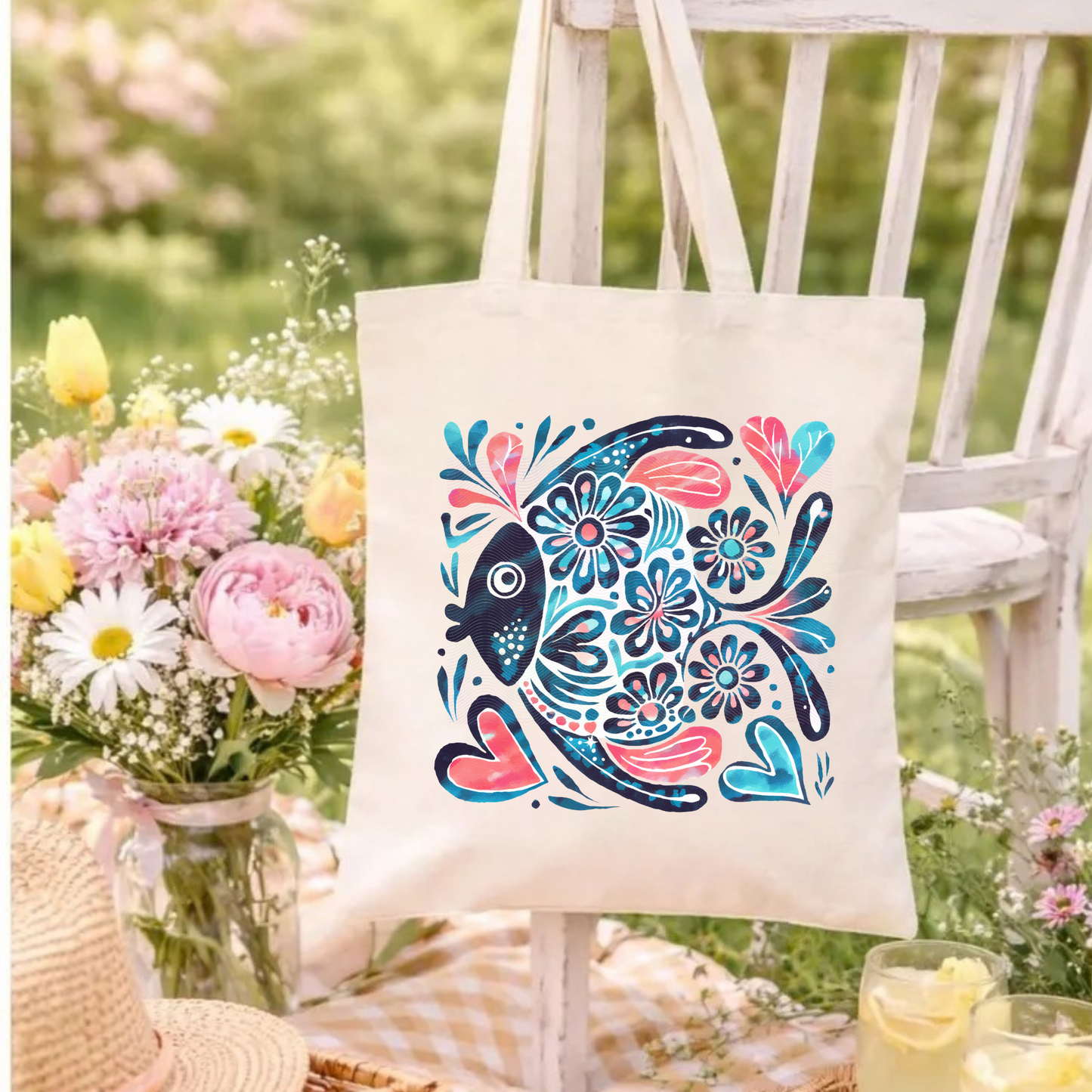 Boho Marine Life- Hand Drawn Tropical Fish