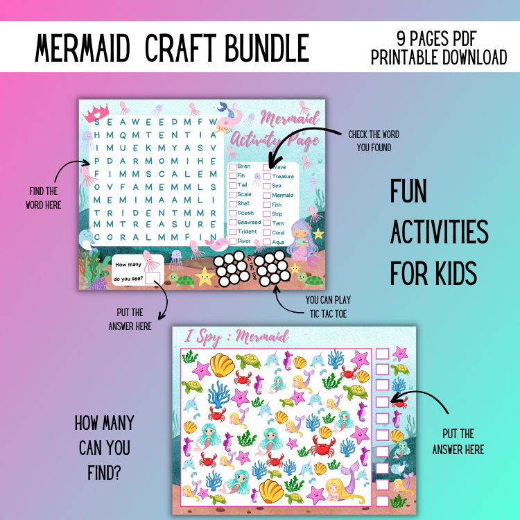 Mermaid Kids Craft Bundle