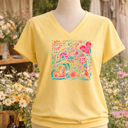 Boho Marine Life- Hand Drawn Dolphin
