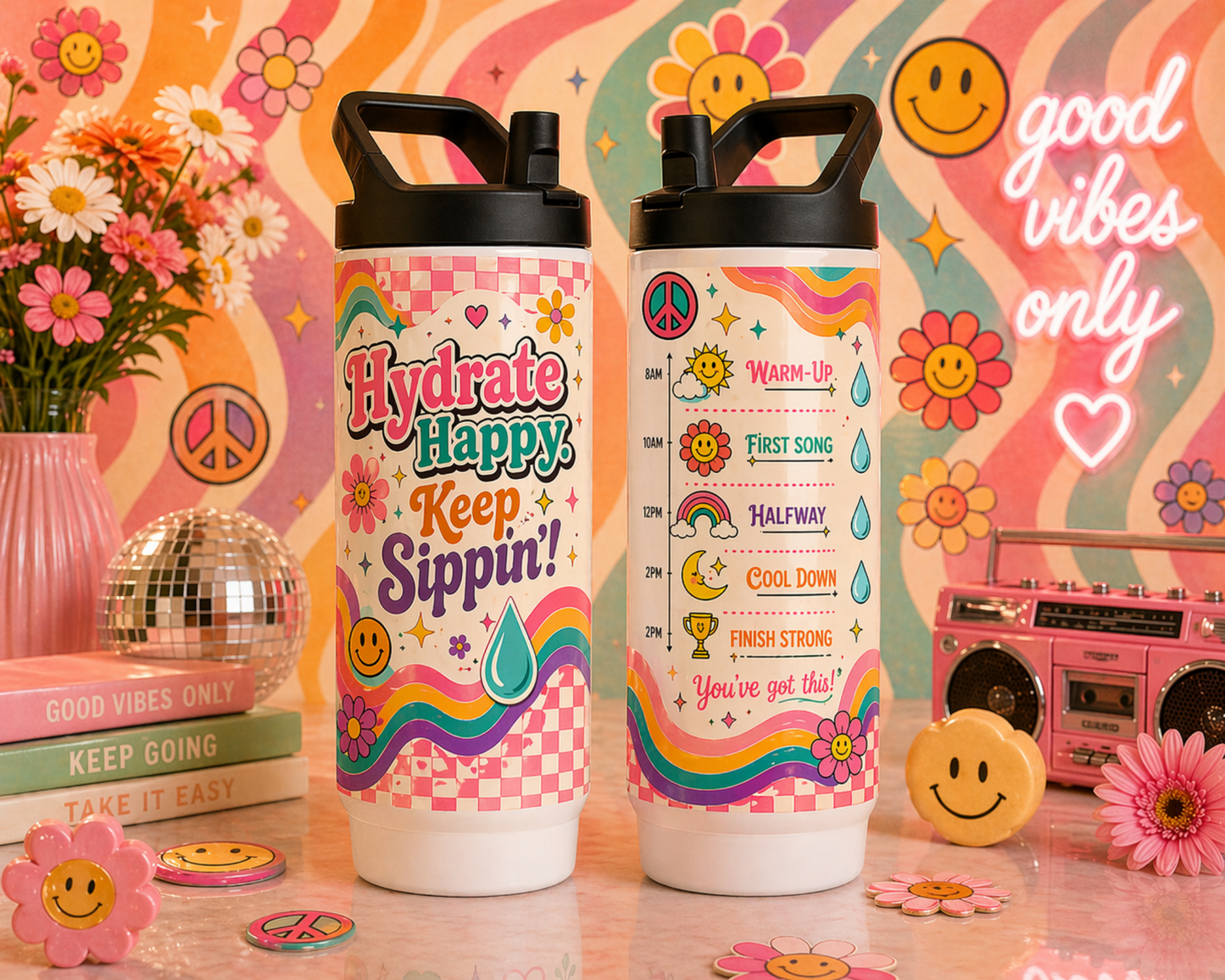 Hydrate Happy Custom Hydration Tumbler