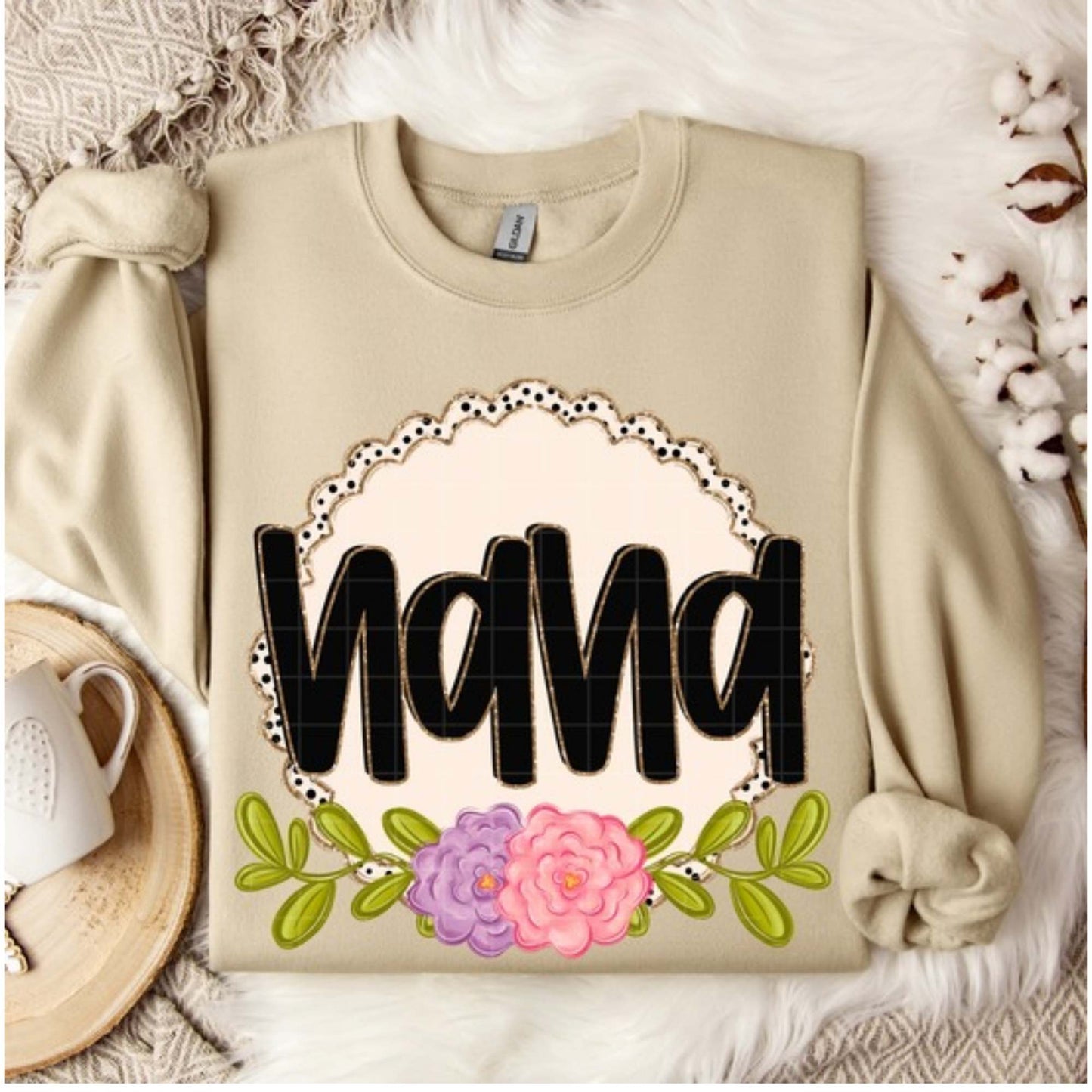 Personalized Design: Spring Name Floral (Choose your product) Mimi/Nana/Mom/Grandma, etc.