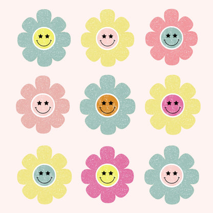 Smiley Flowers - TShirt, Tank or Hoodie