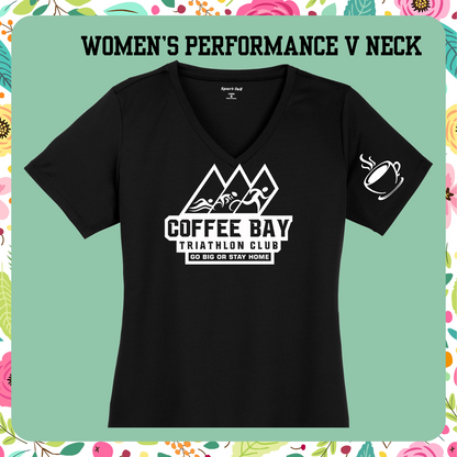 Coffee Bay Triathlon Club Women's Performance  V Neck T-Shirt
