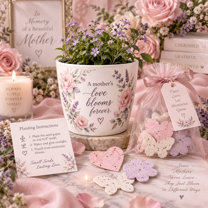 Memorial Flower Pot with Plantable Seed Paper