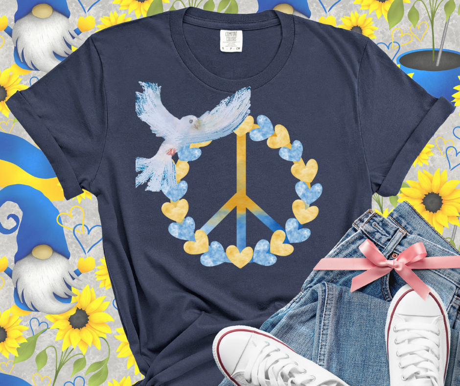 Peace for Ukraine tshirt or tank top