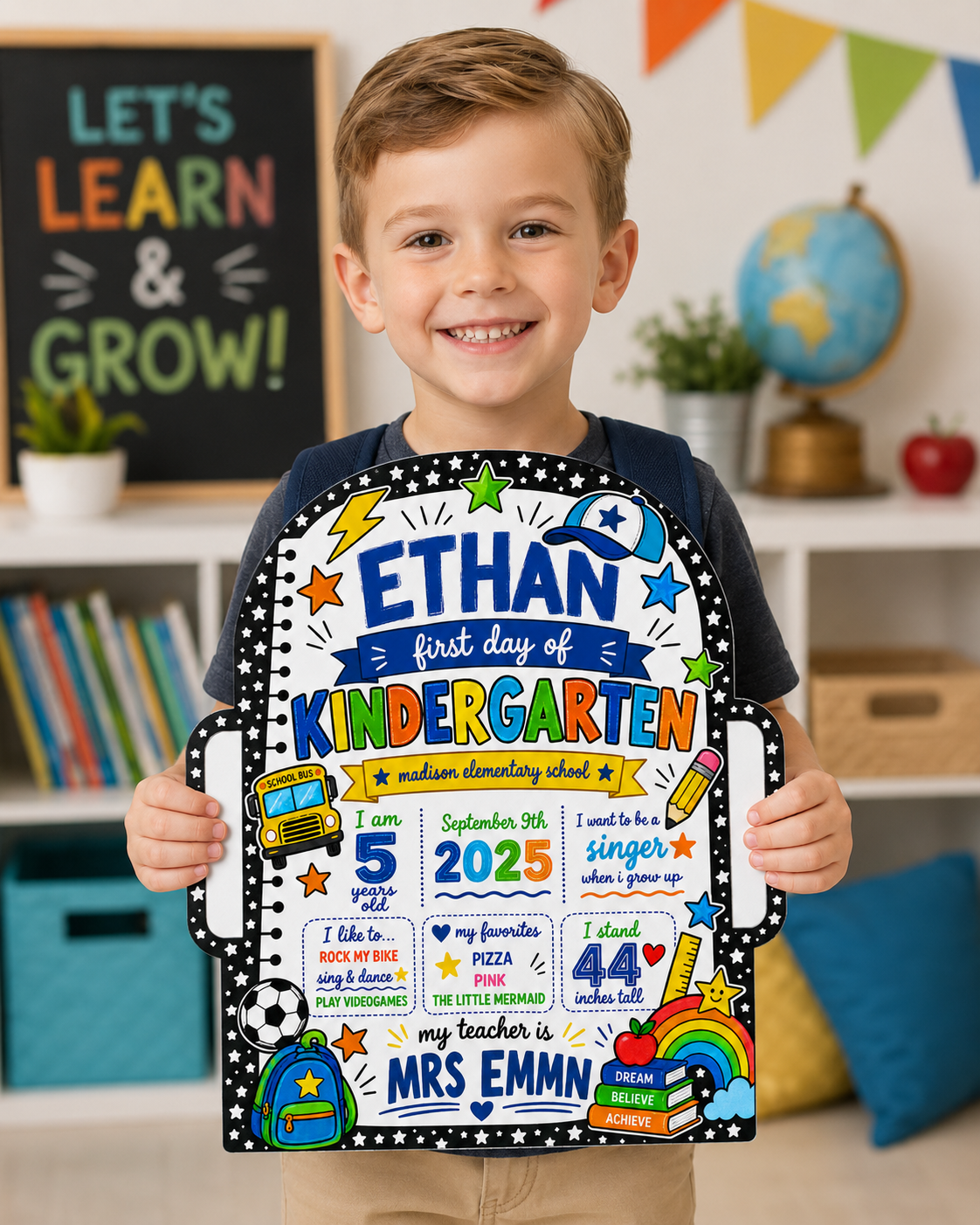 Personalized First &  Last Day of School Boards