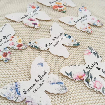 Personalized Plantable Seed Paper Party Favors | Custom Wildflower Favors