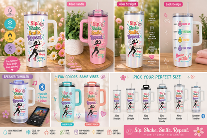 Sip. Move. Repeat. Custom Hydration Tumbler