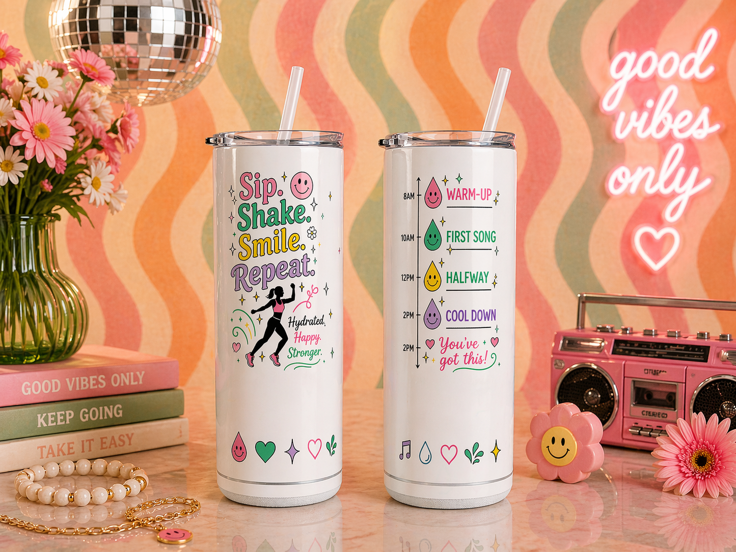 Sip. Move. Repeat. Custom Hydration Tumbler