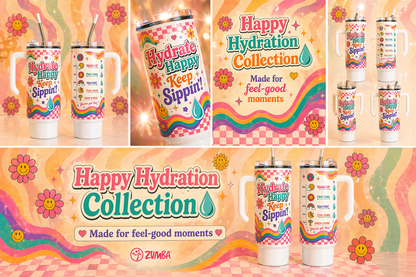 Hydrate Happy Custom Hydration Tumbler