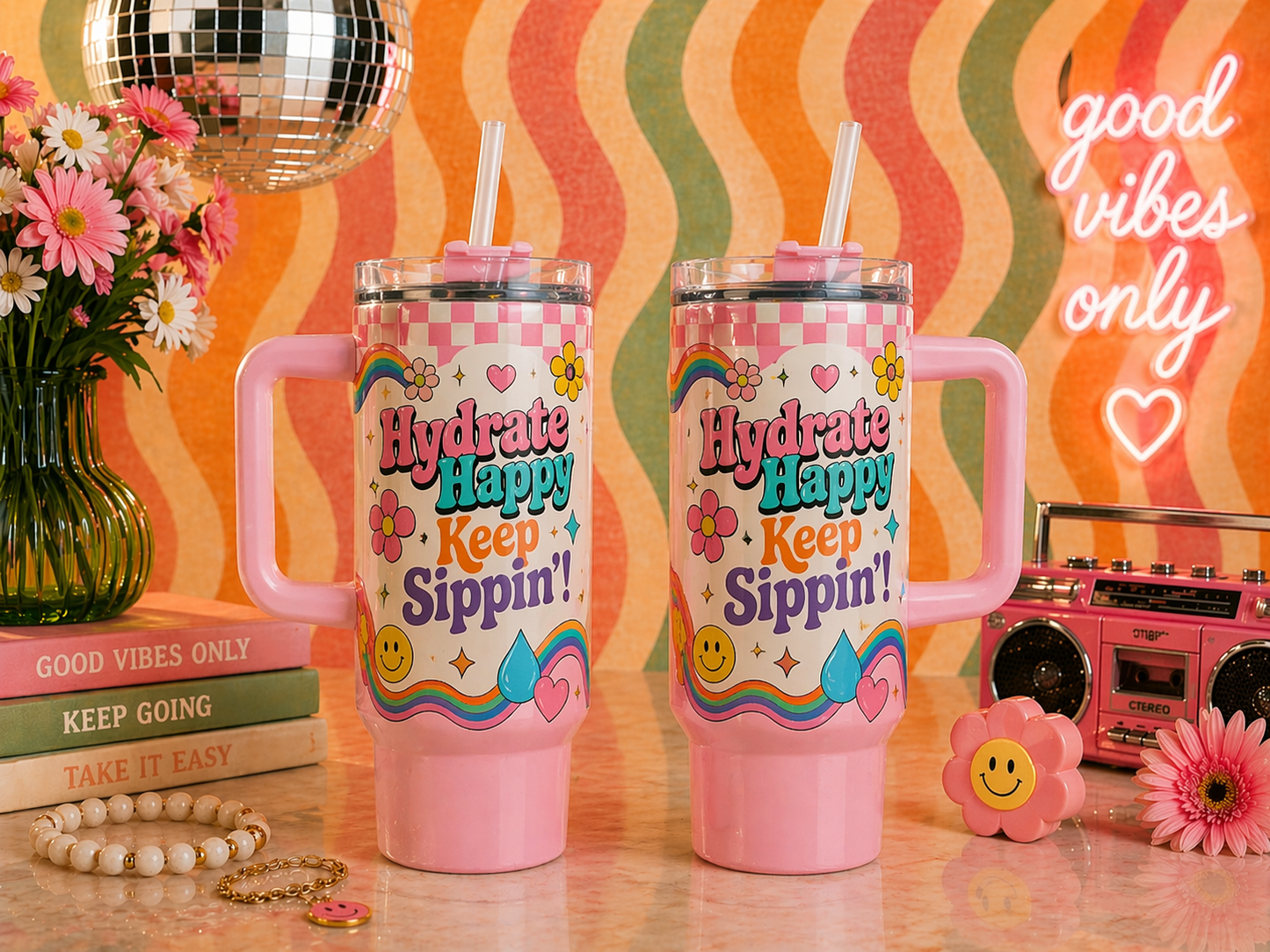 Hydrate Happy Custom Hydration Tumbler