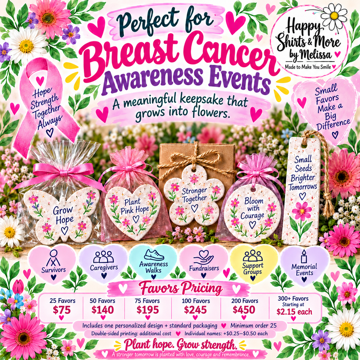 Personalized Plantable Seed Paper Keepsakes & Event Gifts
