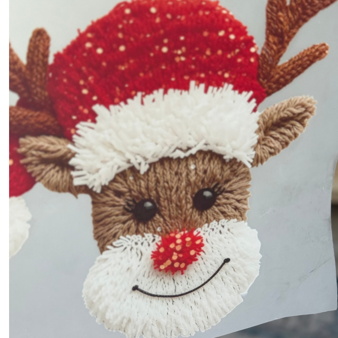 Reindeer Faux embroidery