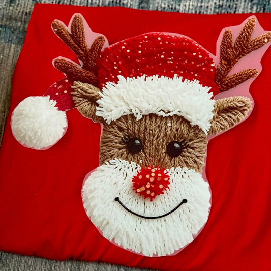 Reindeer Faux embroidery