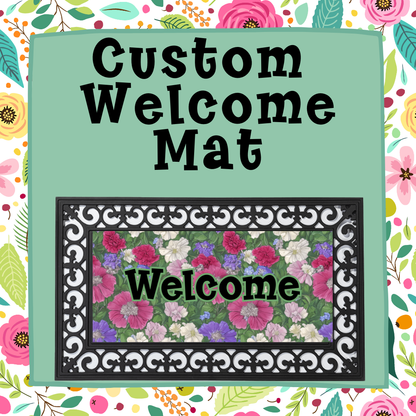 Welcome Mats with interchangeable custom inserts