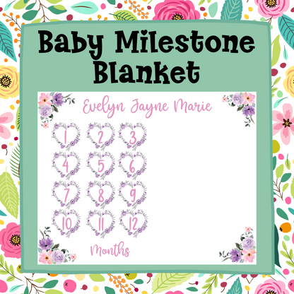 Personalized Baby Milestone Blanket