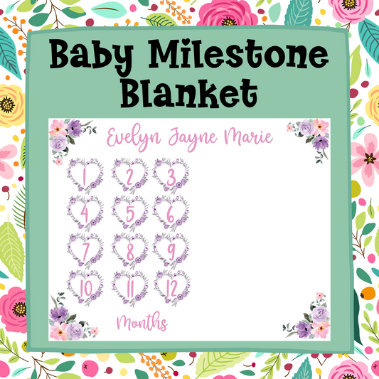 Personalized Baby Milestone Blanket