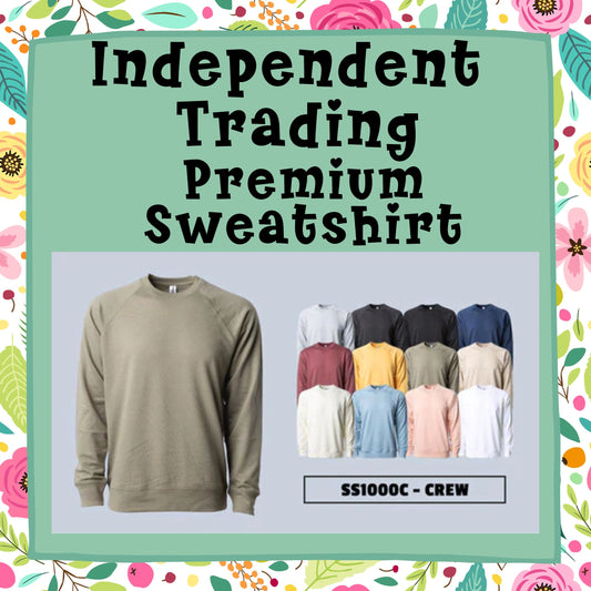 Independent Trading Co. Loopback Terry Crewneck Sweatshirt