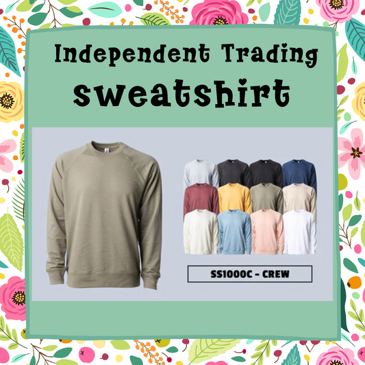 Independent Trading Co. Loopback Terry Crewneck Sweatshirt