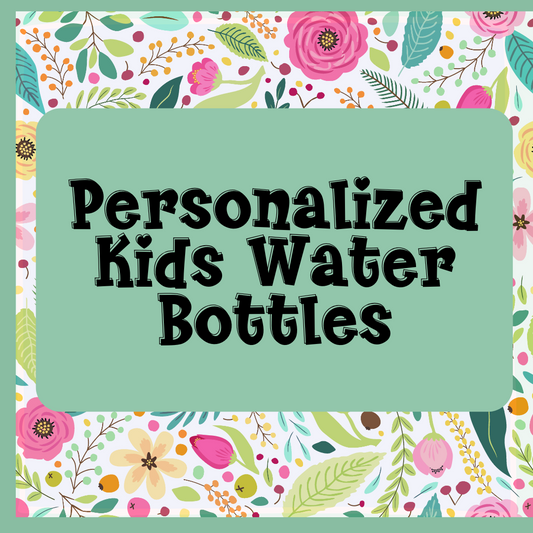 Kids flip top water bottle with custom design