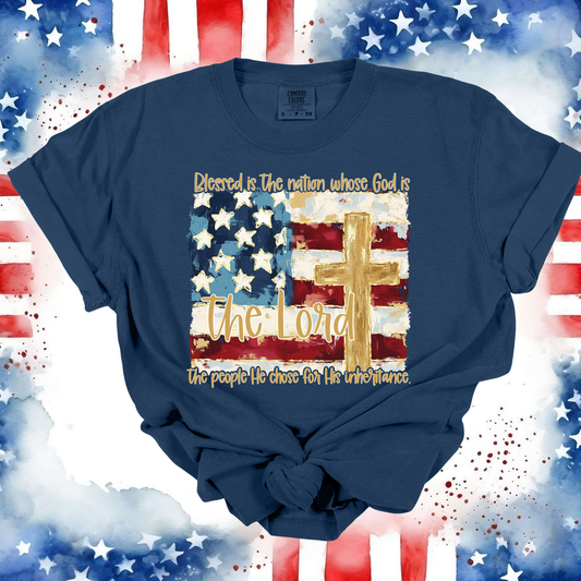Vintage flag with cross  Short Sleeve Shirt