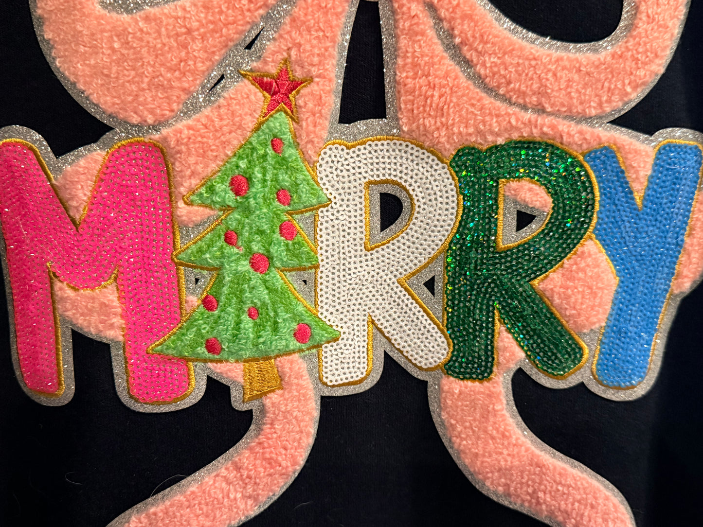 🎀 Custom MERRY Christmas Sweatshirt — Limited Edition Patch Design