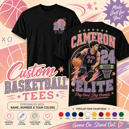 Custom Sports Tees/ Optional Add on Water Bottle